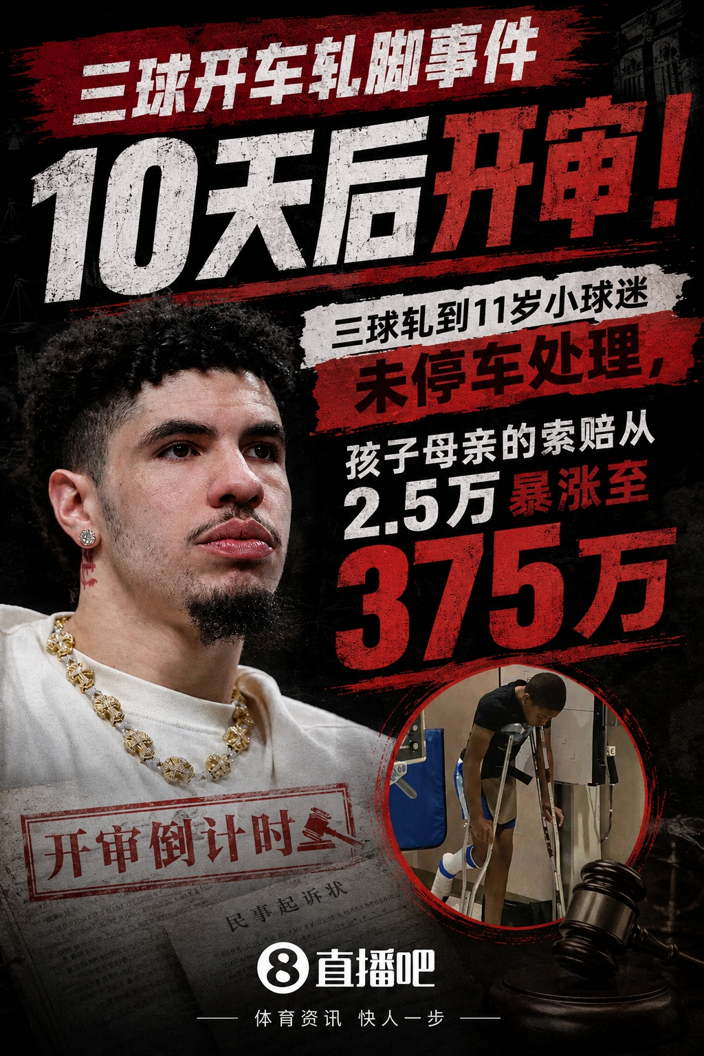 28圈相信品牌的力量-十天后开审！三球开车轧儿童小脚致骨折 索赔2.5万暴涨至375万